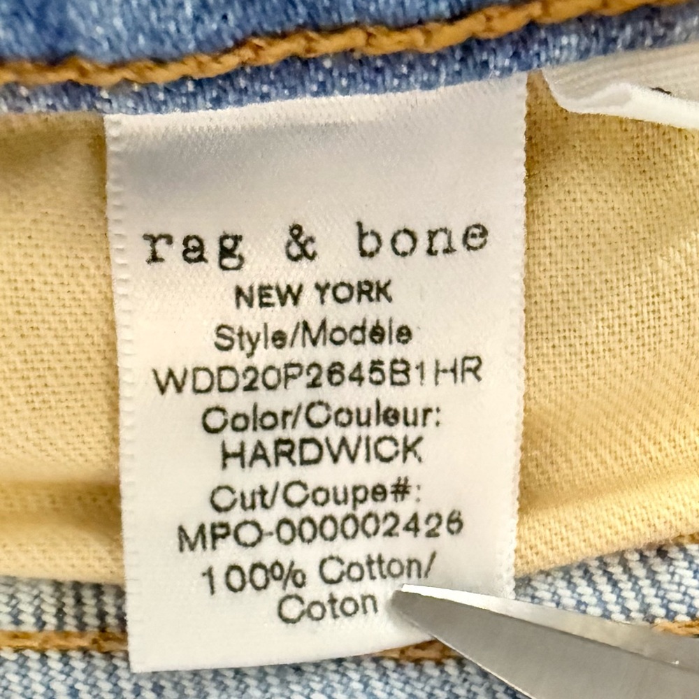 Rag & Bone Maya High-Rise Ankle Straight Jeans Button Fly - Picture 9 of 9
